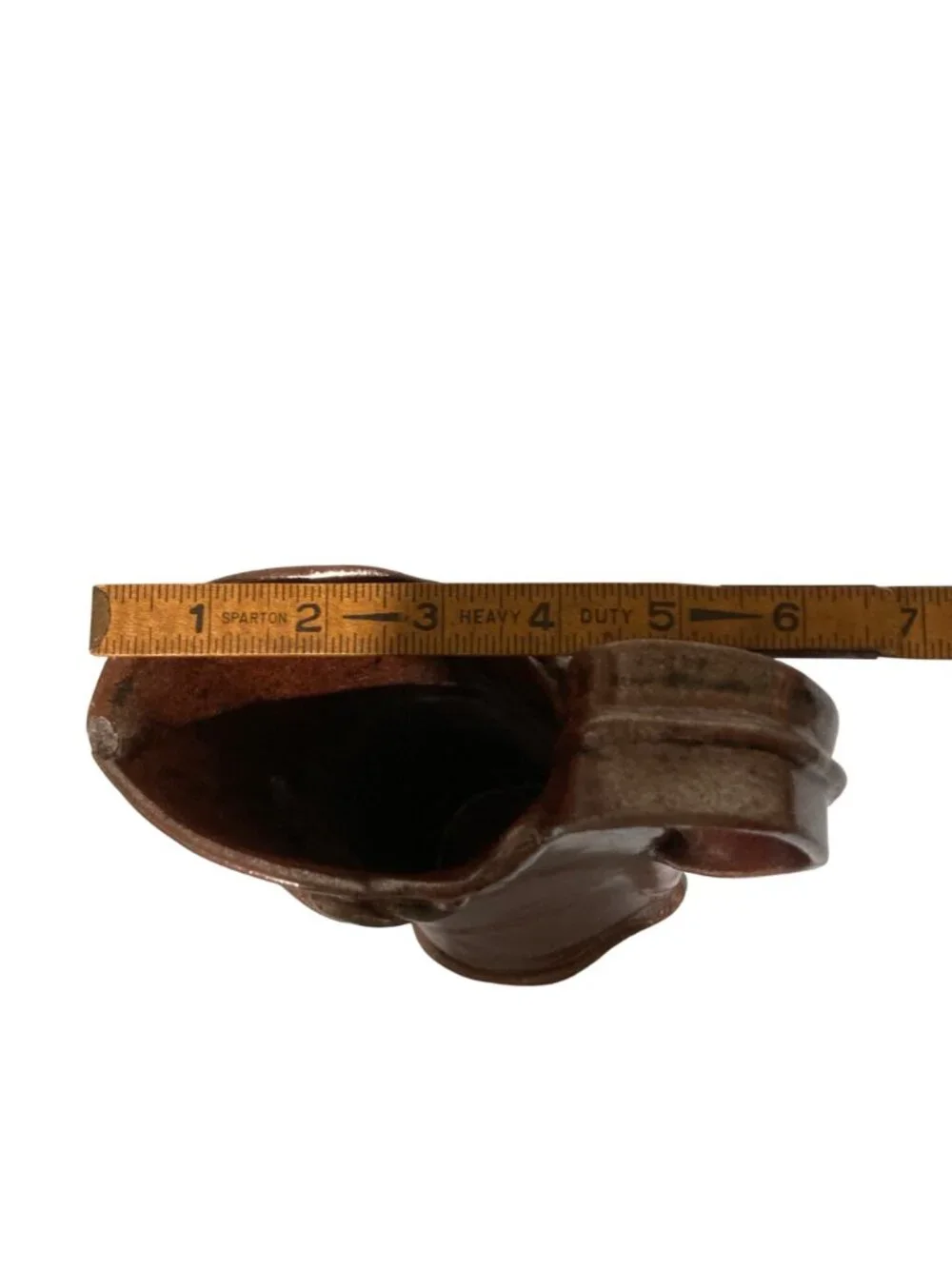 Old Stoneware Brown Pottery Pitcher Vase